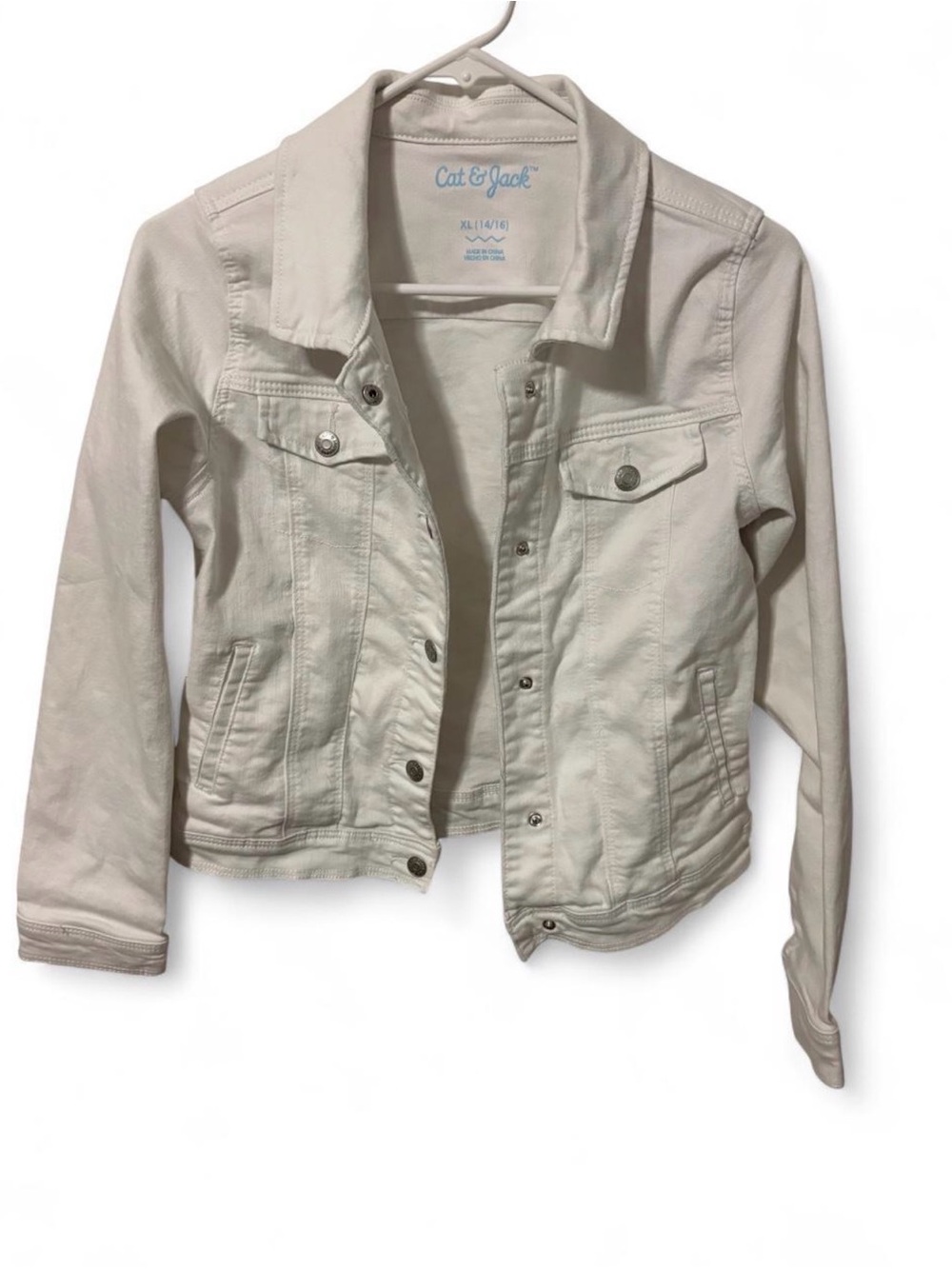 Cat & Jack White Jean Jacket - Picture 1 of 6